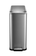 50L Slim Stainless Steel Step Trash Can with Soft-Close Lid W368