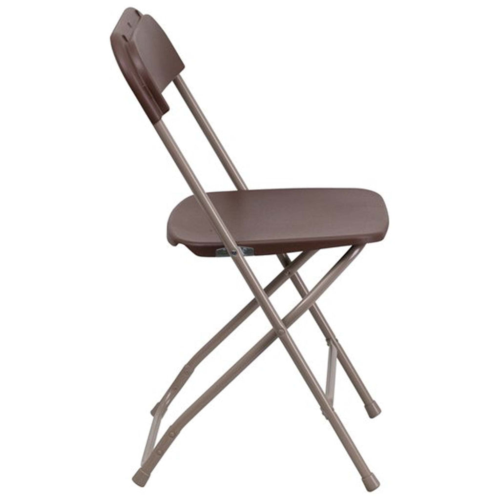 Brown 10pk Stackable Folding Chairs B556