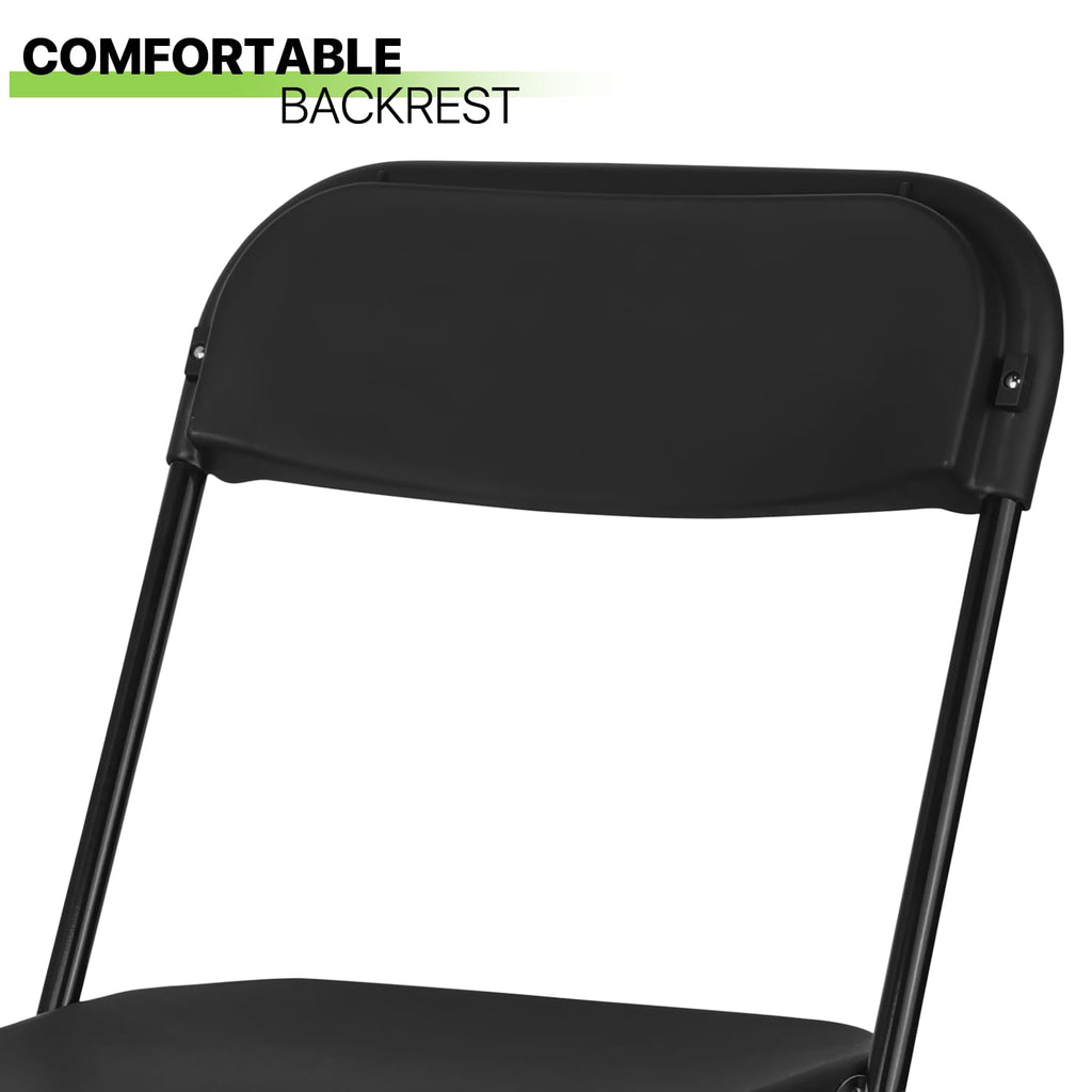Black Plastic Folding Chairs 10 Pack F7459