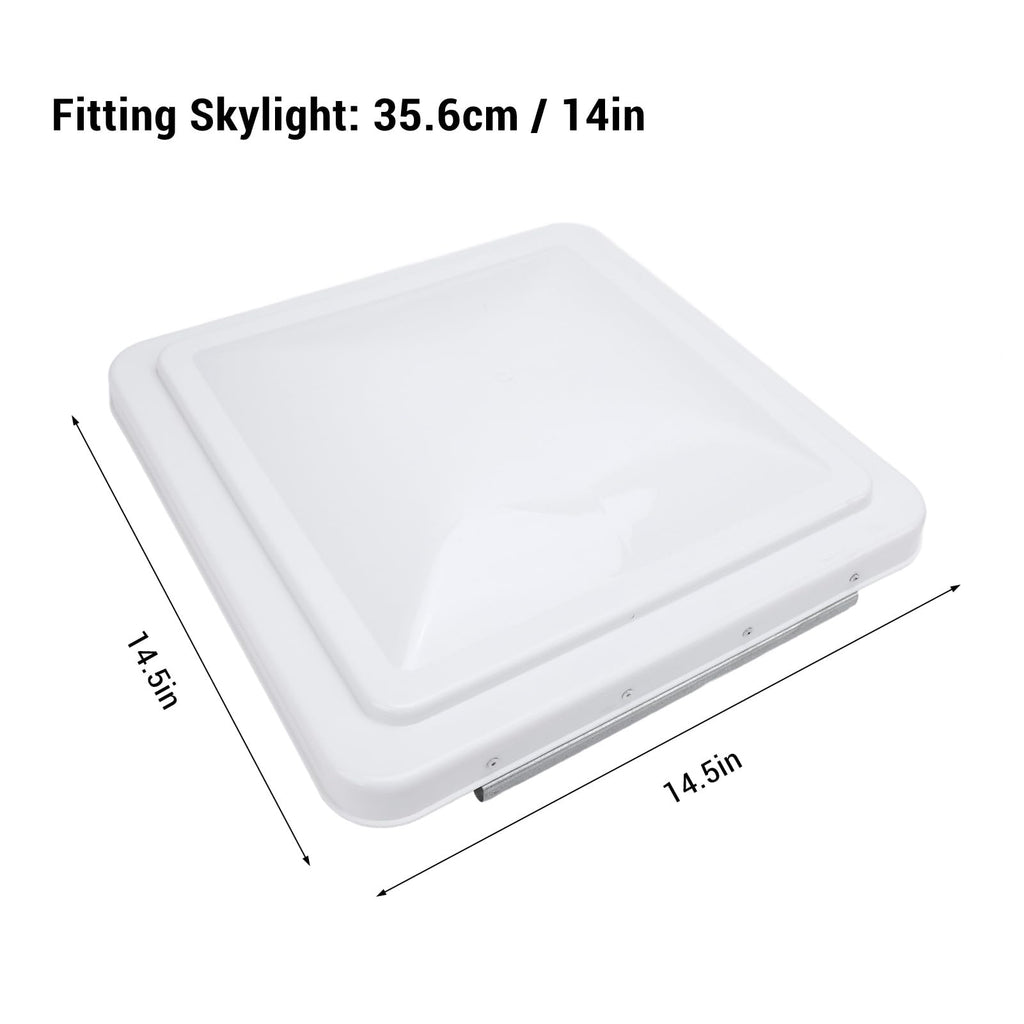 2 Pack 14 Inch White Polypropylene RV Roof Vent Cover K37199
