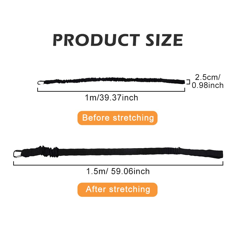 2 Pack Stretchable Kayak Paddle Leash with Carabiner D489962