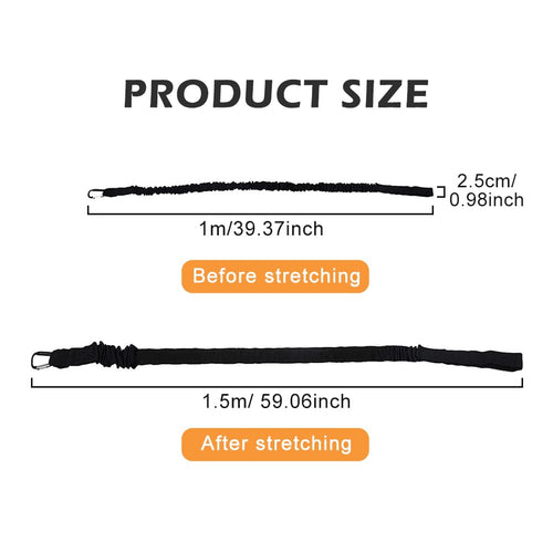 2 Pack Stretchable Kayak Paddle Leash with Carabiner D489962