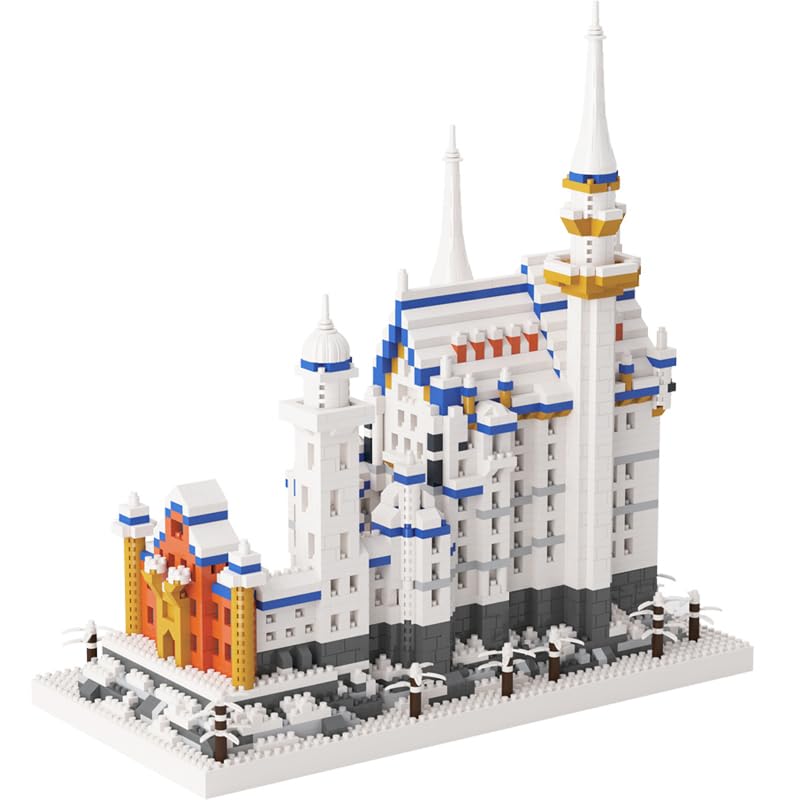 2801Pcs Swan Castle Architecture Micro Building Bricks Model Kit C592