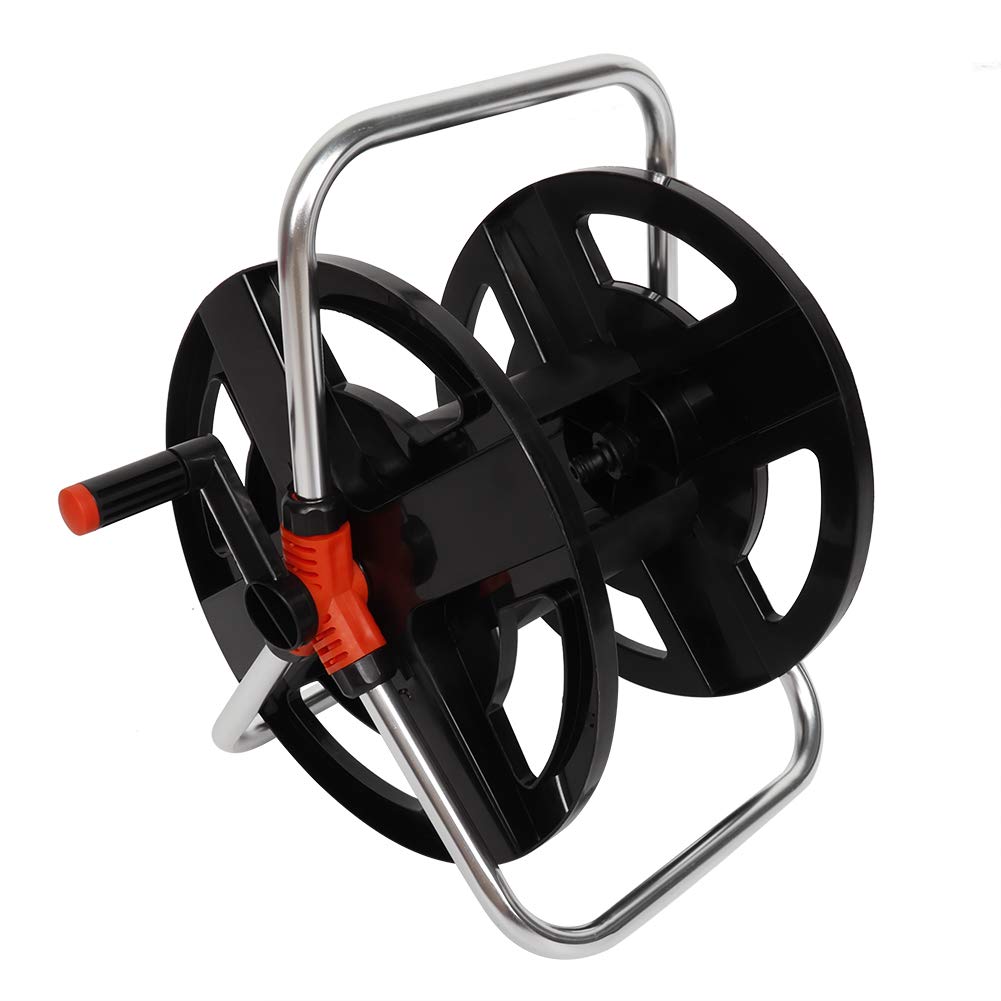 Heavy Duty Aluminum Hand Cranked Hose Reel Cart with 114ft Capacity I1489