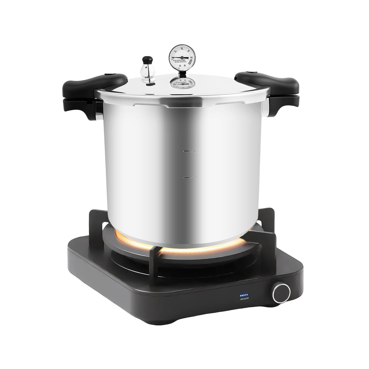 23 Quart Aluminum Pressure Cooker with Pressure Gauge & Release Valve M6299