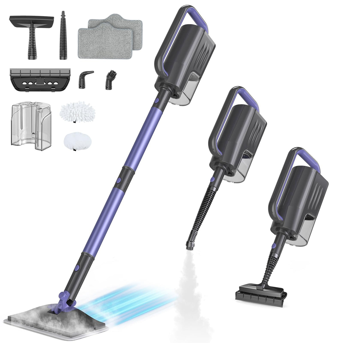 6-in-1 Lightweight Steam Mop with 23FT Cable N919
