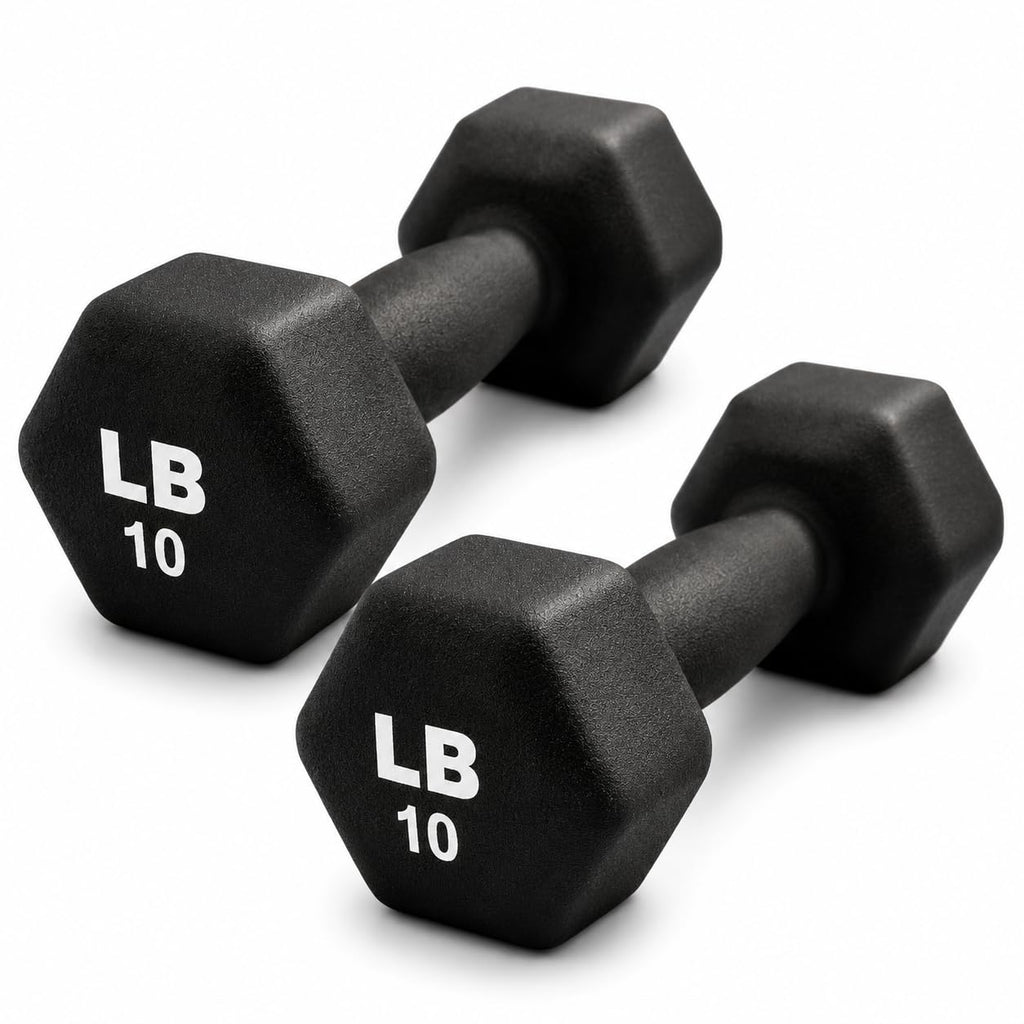 Neoprene Hexagon Dumbbells with Cast Ergo Handle C90016