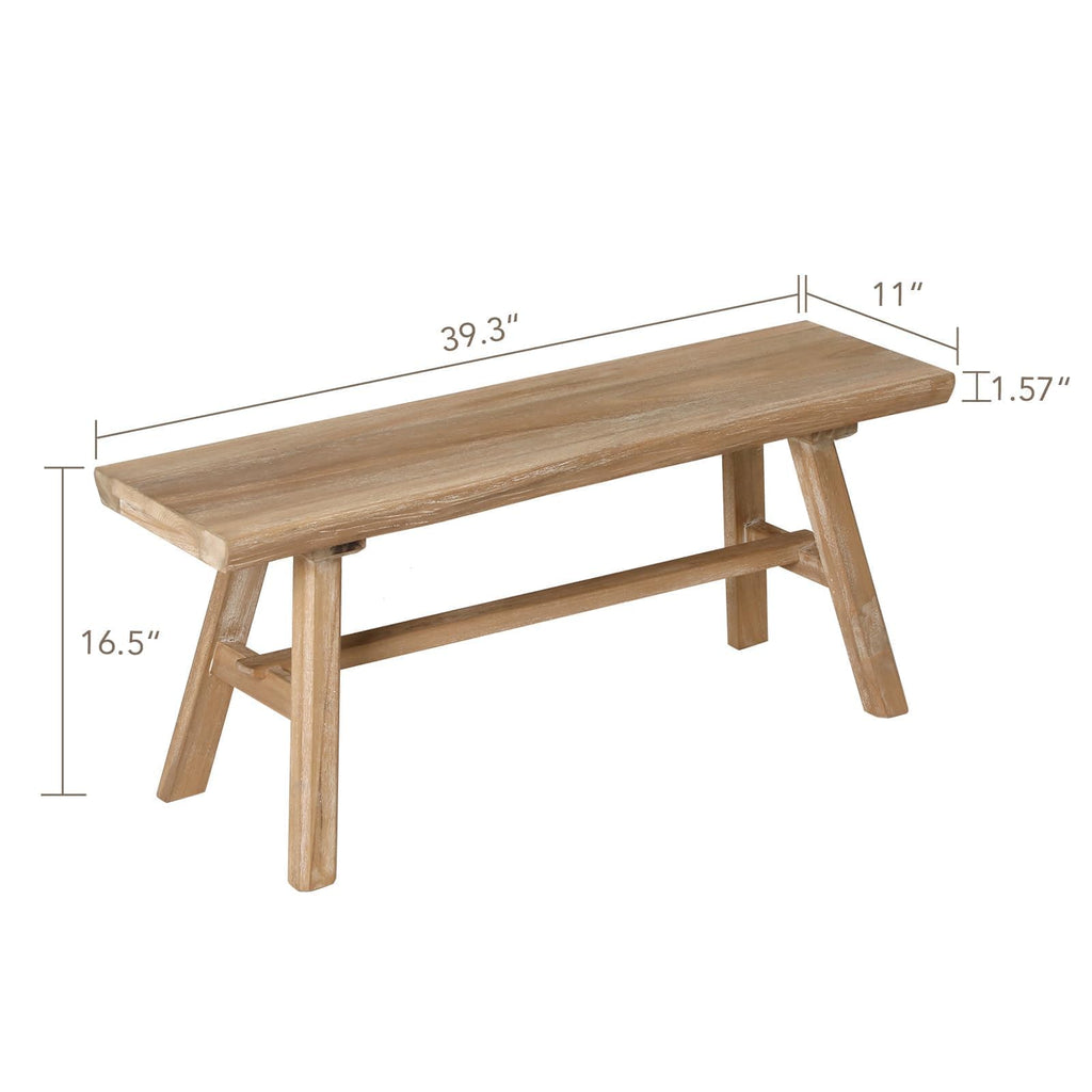39" Solid Wood Bench W3541