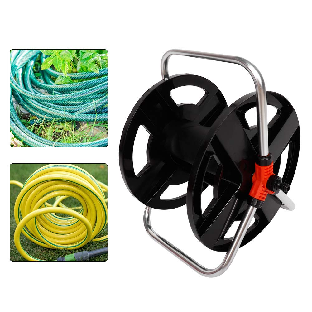 Heavy Duty Aluminum Hand Cranked Hose Reel Cart with 114ft Capacity I1489