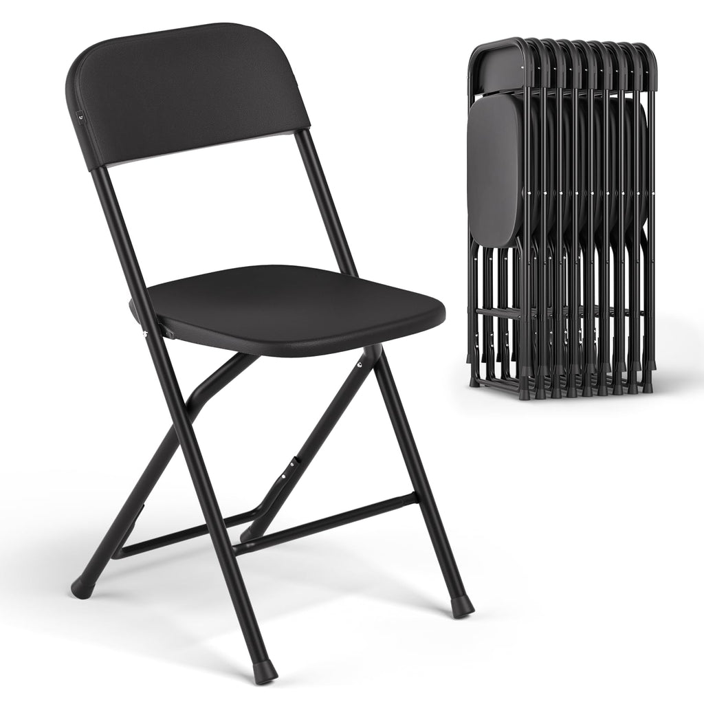 Black Plastic Folding Chairs 10 Pack F7459