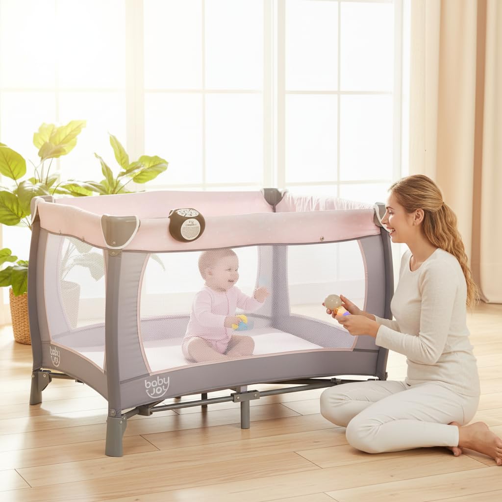 5 in 1 Pack and Play with Bassinet and Diaper Changing Table V78361