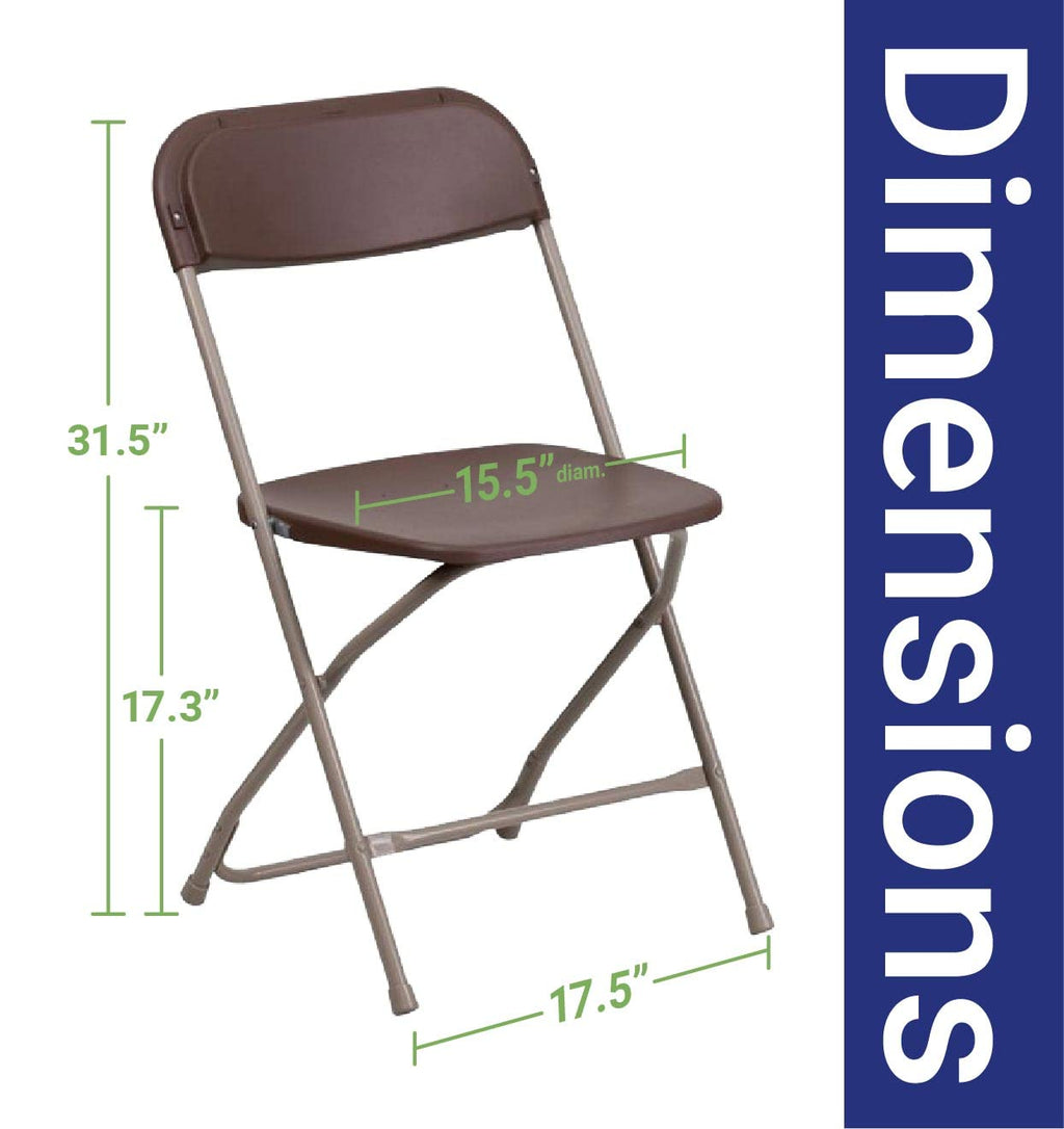 Brown 10pk Stackable Folding Chairs B556