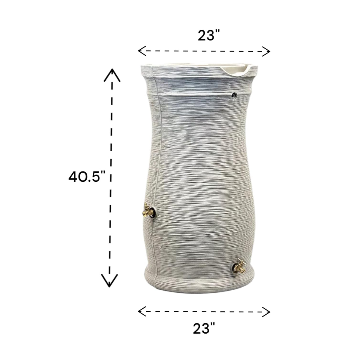 50 Gallon Gray Rain Barrel with Planter R5046