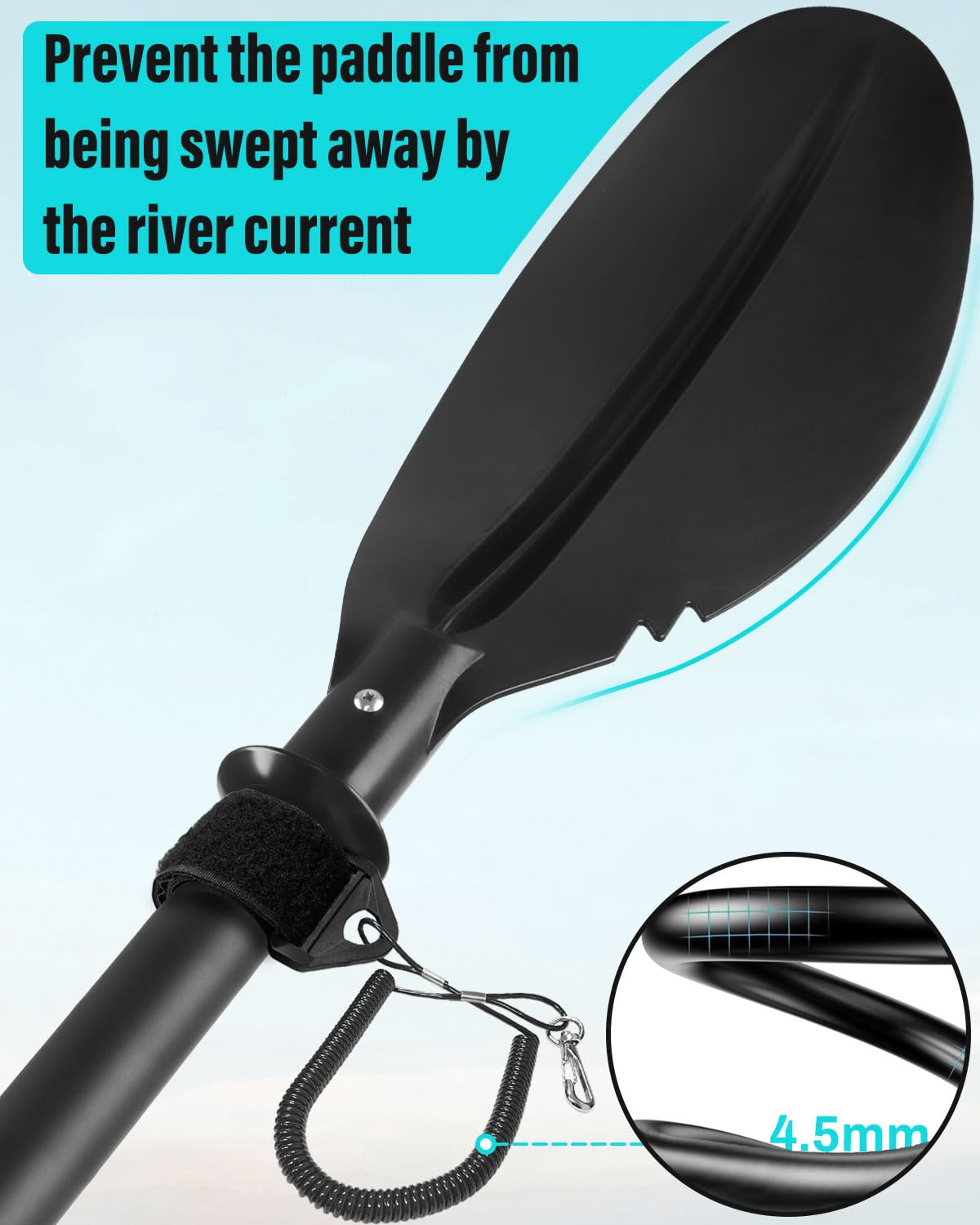 Kayak Paddles with Paddle Leash, 70in-97in Lightweight Paddling Blades V5503