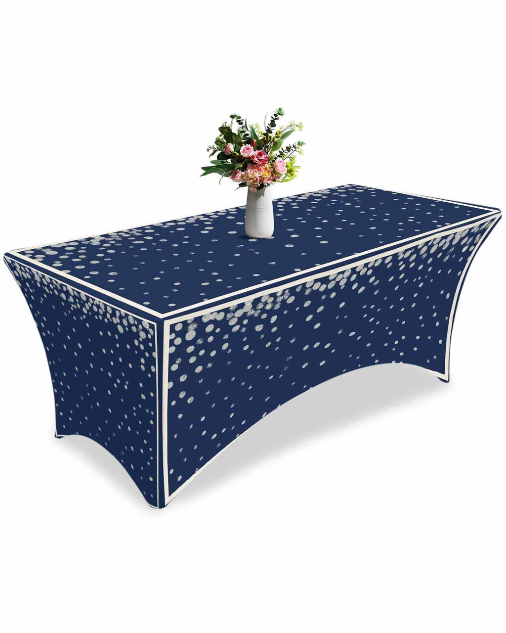 Silver Speckle Spandex Table Cloth for 6FT I2979