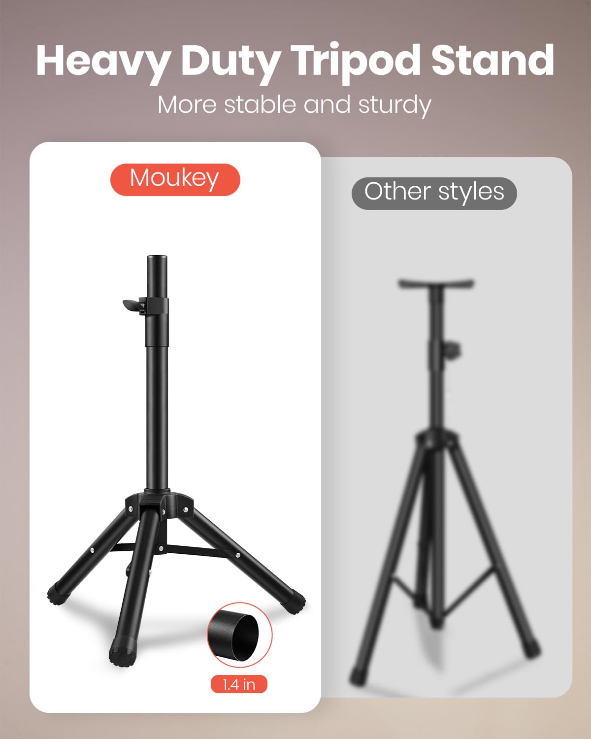 8 Inch Rechargeable Bluetooth PA System with Tripod Stands, Wired Mic D29612