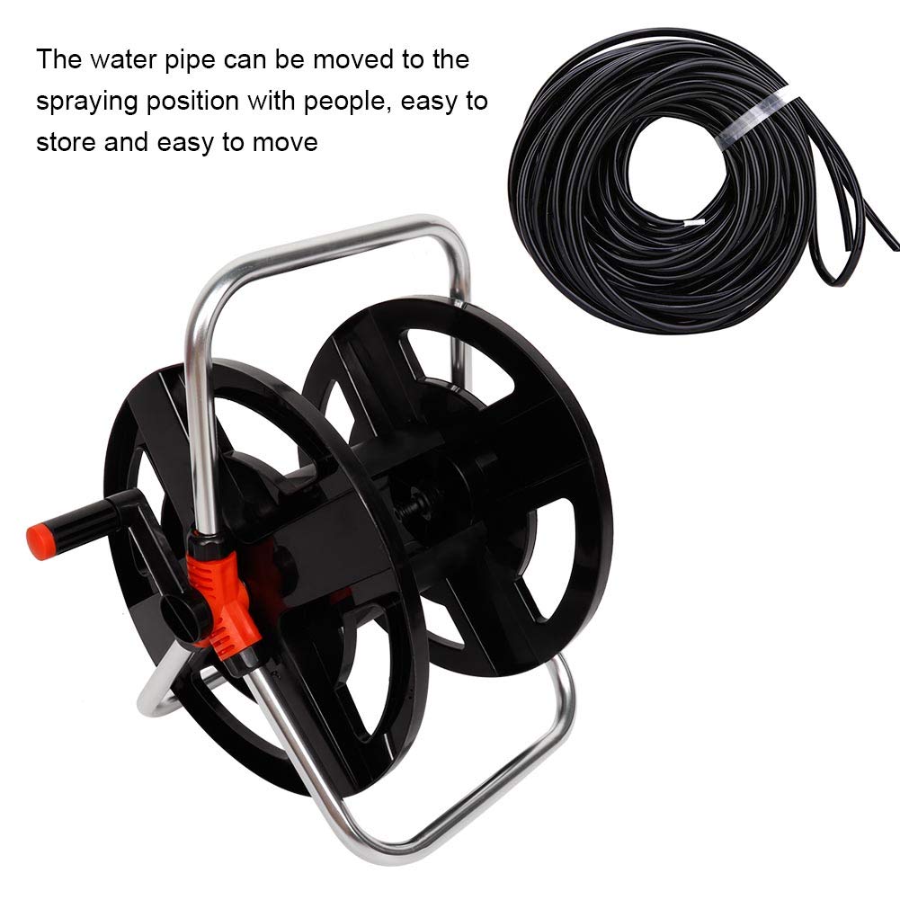 Heavy Duty Aluminum Hand Cranked Hose Reel Cart with 114ft Capacity I1489
