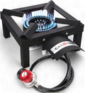 High Pressure Single Propane Burner with Heat Shield F951742