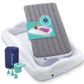 Inflatable Toddler Travel Bed with Safety Bumpers Grey F726