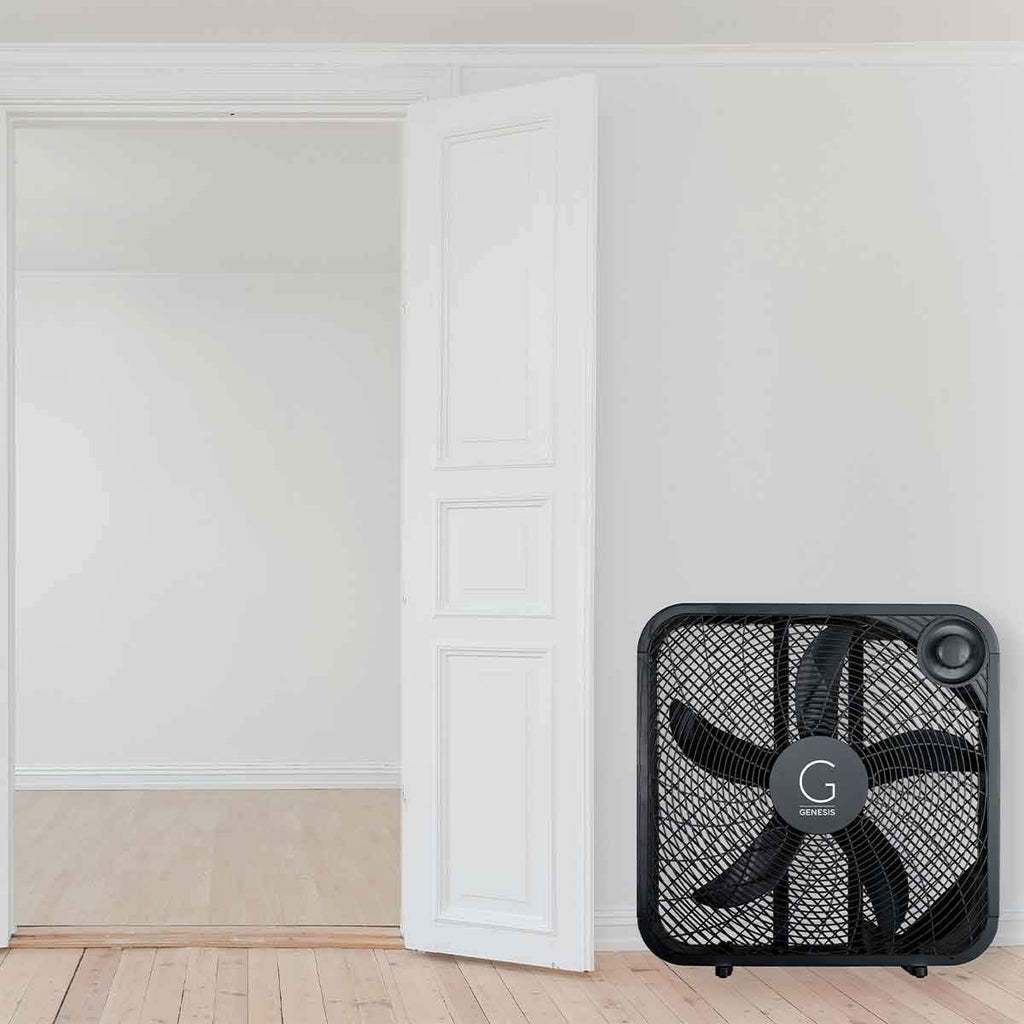 20" Box Fan, 3 Settings, Carry Handle, Black K47762