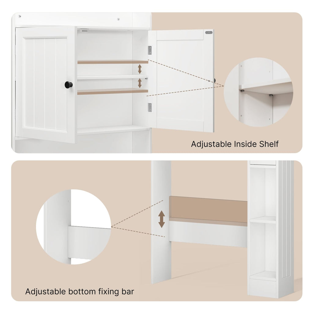 White Over The Toilet Storage Cabinet E474