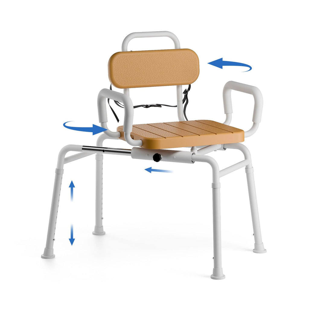 Sliding Shower Chair with Swivel Seat D5515