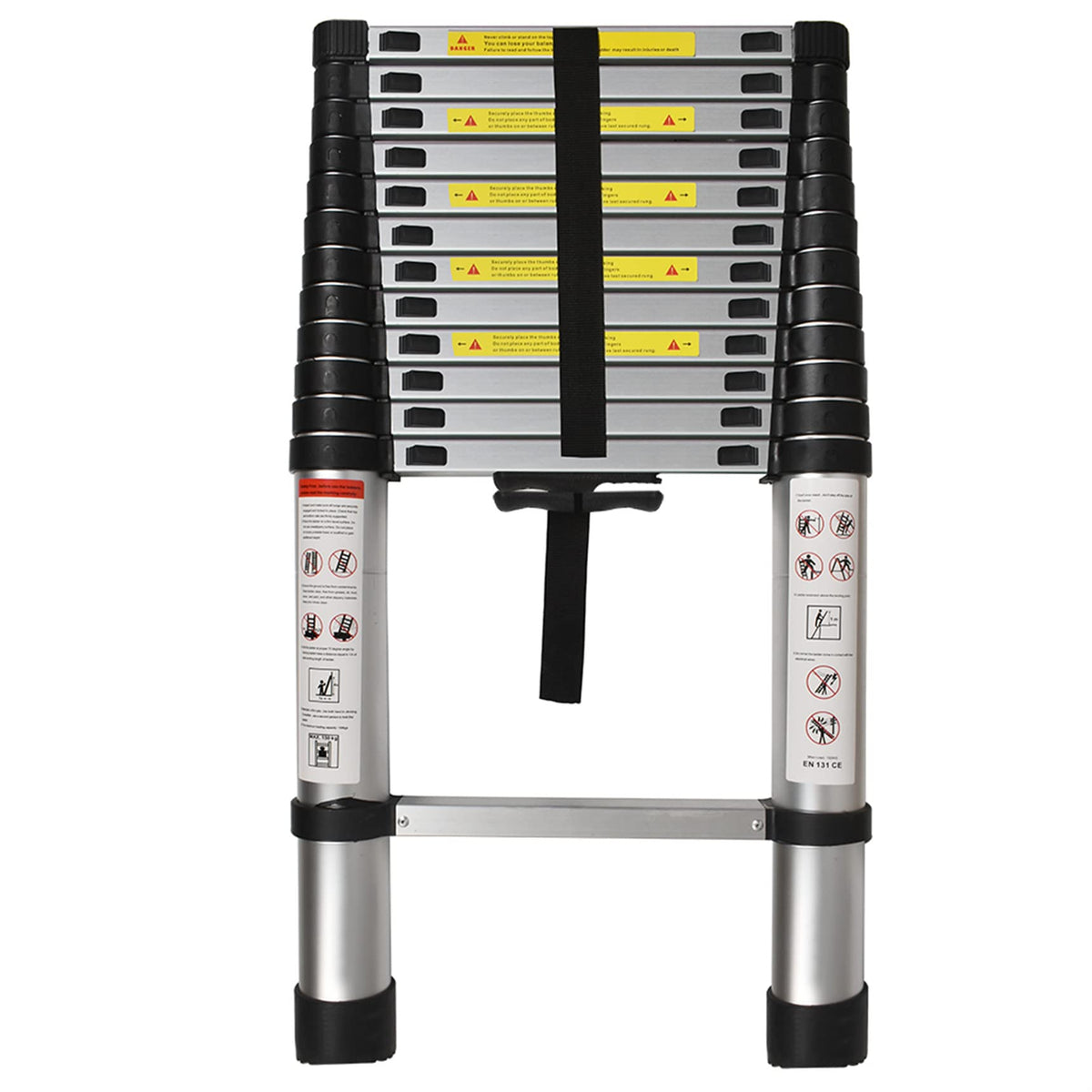 14.5 FT Aluminum Telescoping Ladder 330LB Capacity S714