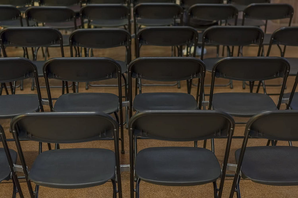 Brown 10pk Stackable Folding Chairs B556