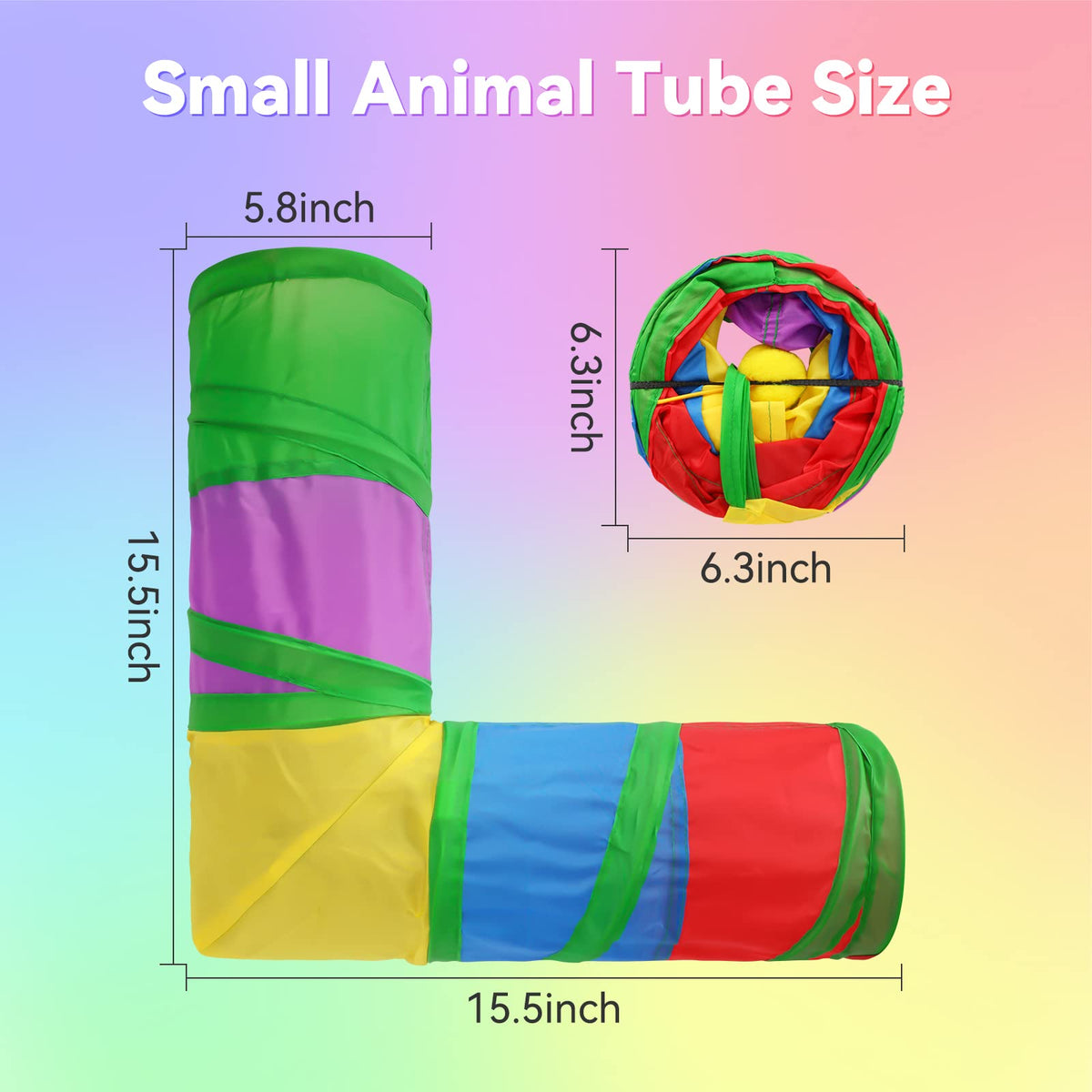 Guinea Pig Tunnels & Tubes Collapsible Small Animal Hideout T363429