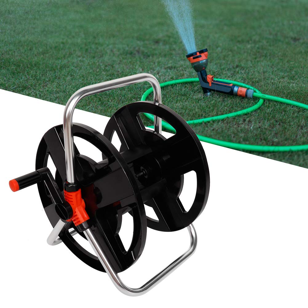Heavy Duty Aluminum Hand Cranked Hose Reel Cart with 114ft Capacity I1489