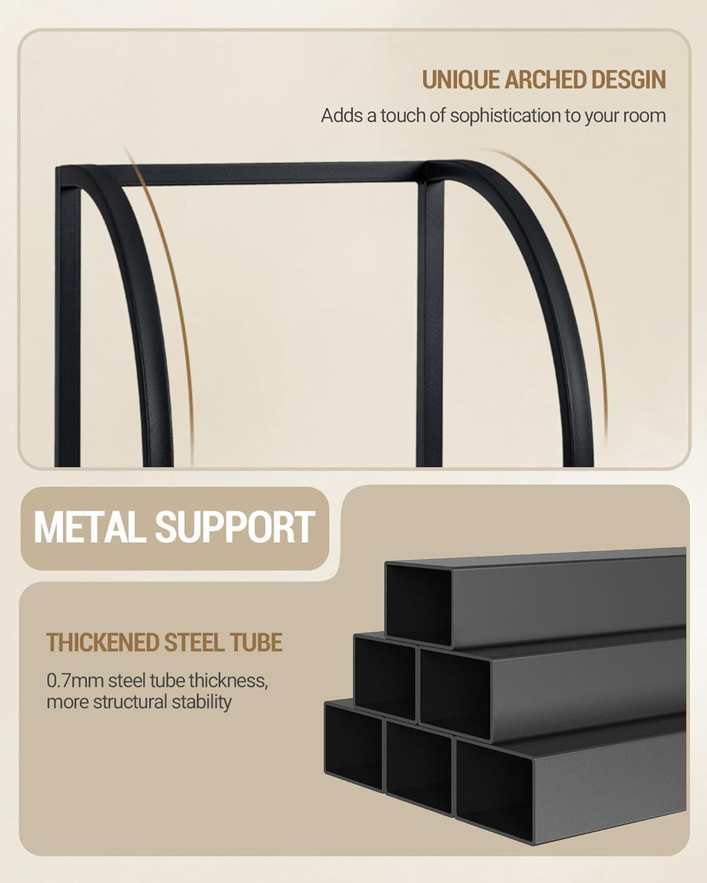 Narrow Bookshelf with Steel Frame E989