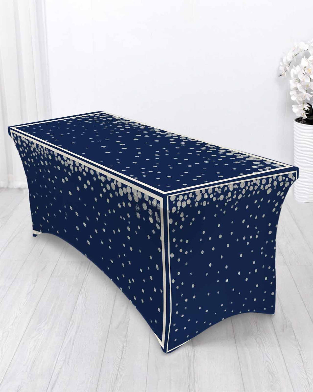 Silver Speckle Spandex Table Cloth for 6FT I2979