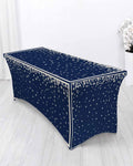 Silver Speckle Spandex Table Cloth for 6FT I2979