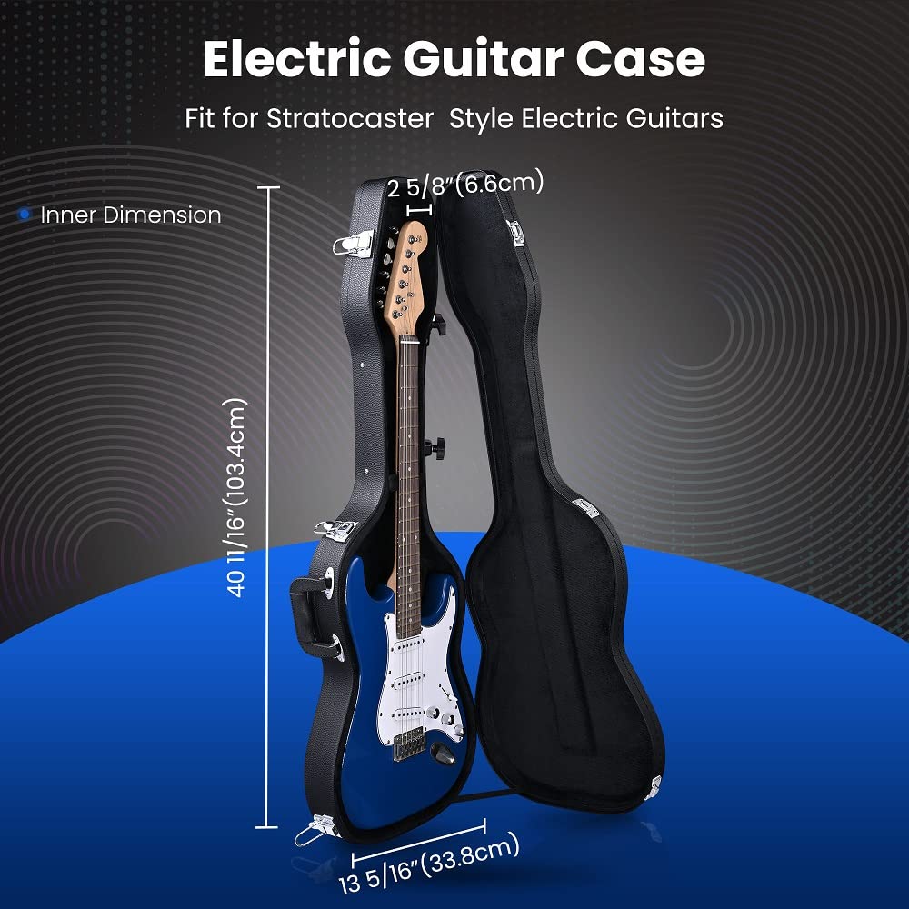 40" Hard Shell Electric Guitar Case with Plush Interior P7188