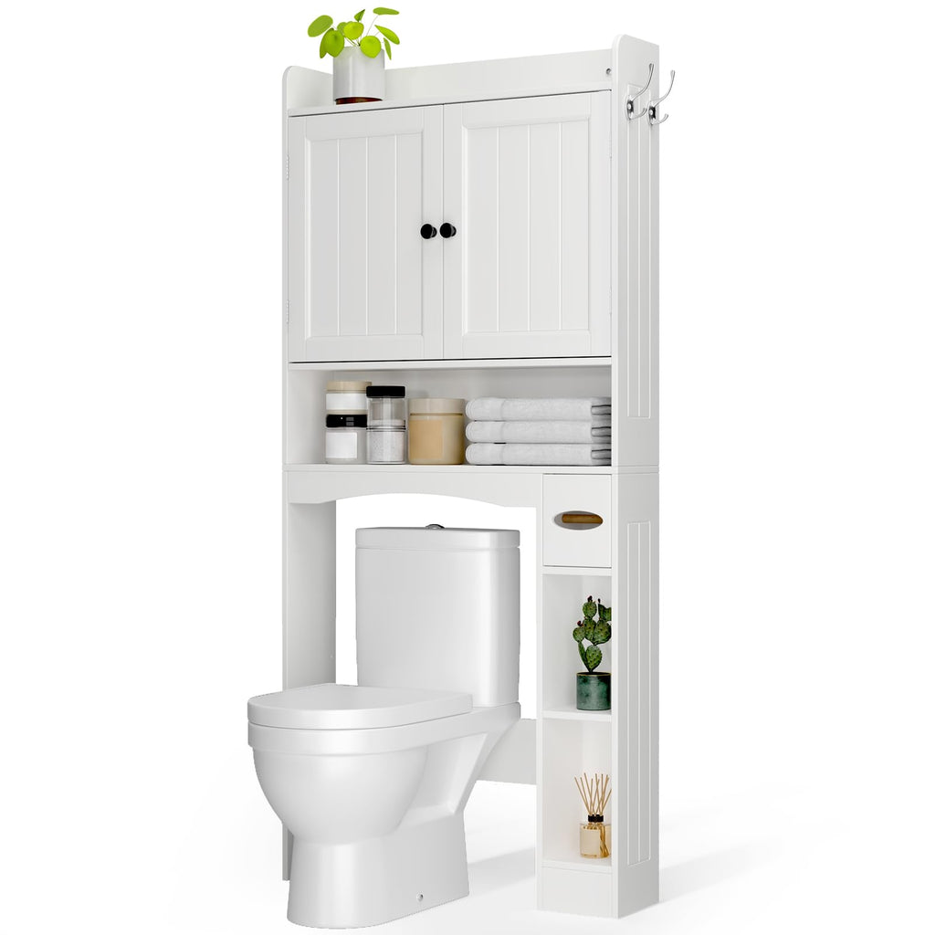 White Over The Toilet Storage Cabinet E474
