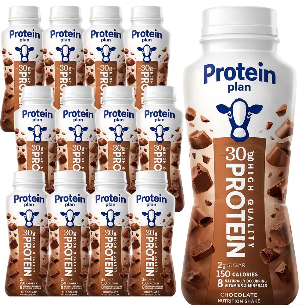 Chocolate High Protein Shake 30g Protein 12 Pack Bottles P954683