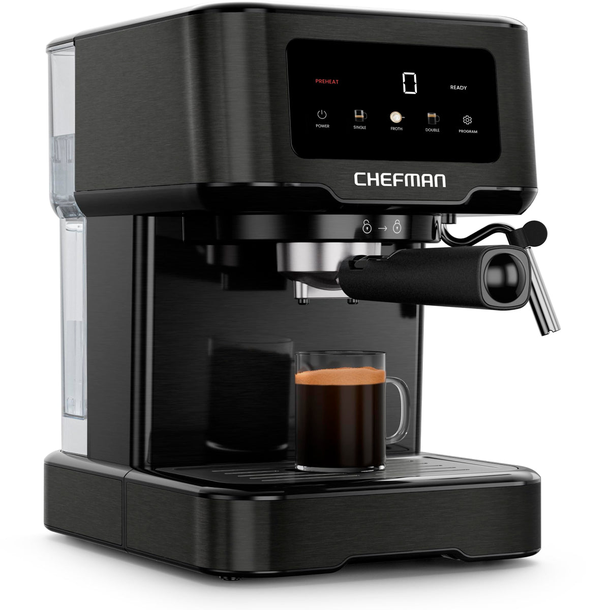 15 Bar Digital Espresso Machine with Steam Wand F729