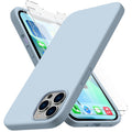 Light Blue Silicone Case with Glass Screen Protectors Y965510
