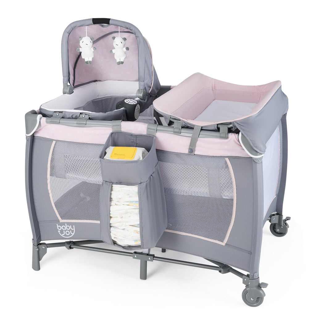 5 in 1 Pack and Play with Bassinet and Diaper Changing Table V78361