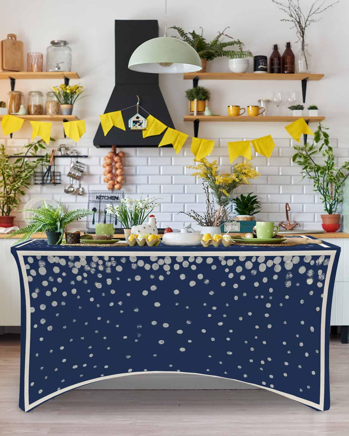 Silver Speckle Spandex Table Cloth for 6FT I2979
