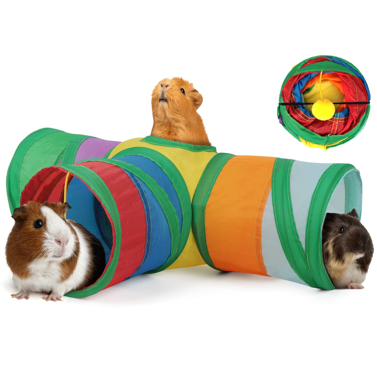 Guinea Pig Tunnels & Tubes Collapsible Small Animal Hideout T363429