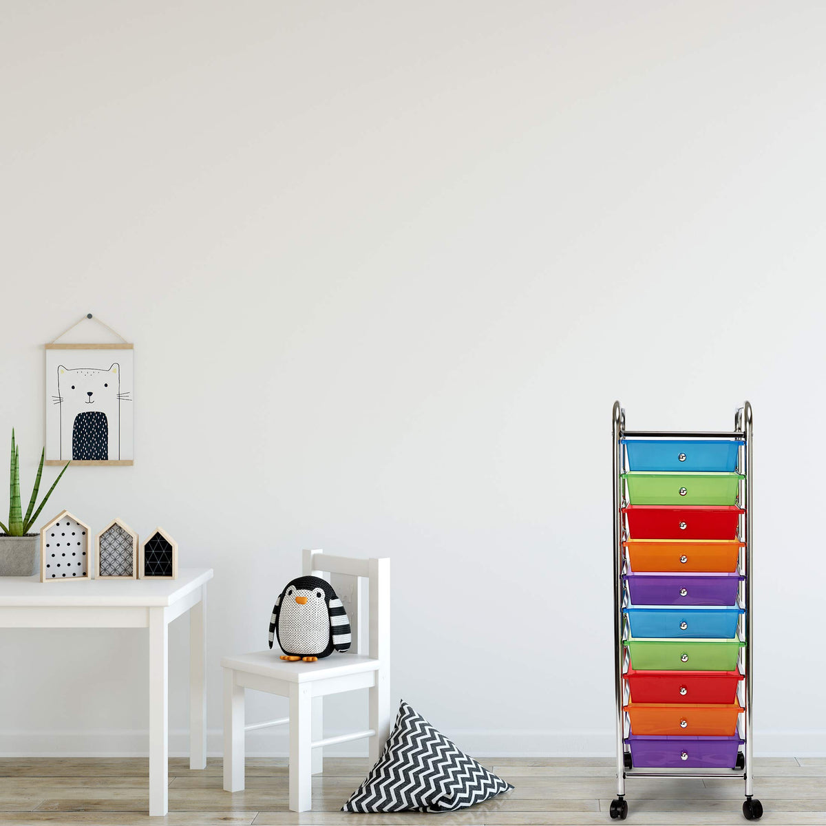 10 Drawer Rolling Storage Cart P938