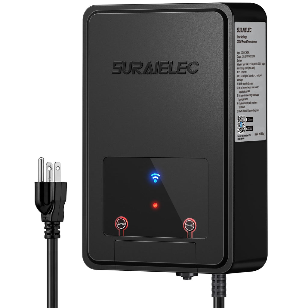 Wi-Fi Low Voltage Landscape Transformer with 2 Zones, 12V 15V AC D335