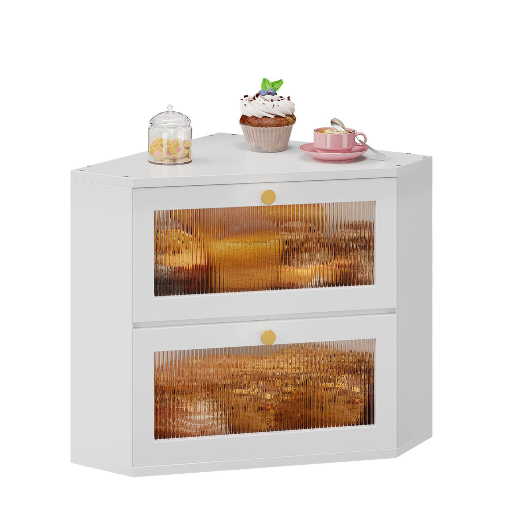 Bamboo Bread Box with Transparent Door A8787