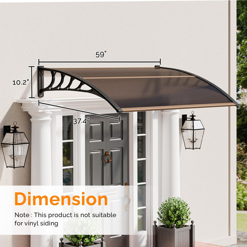 40" x 60" Polycarbonate Door Awning O6149