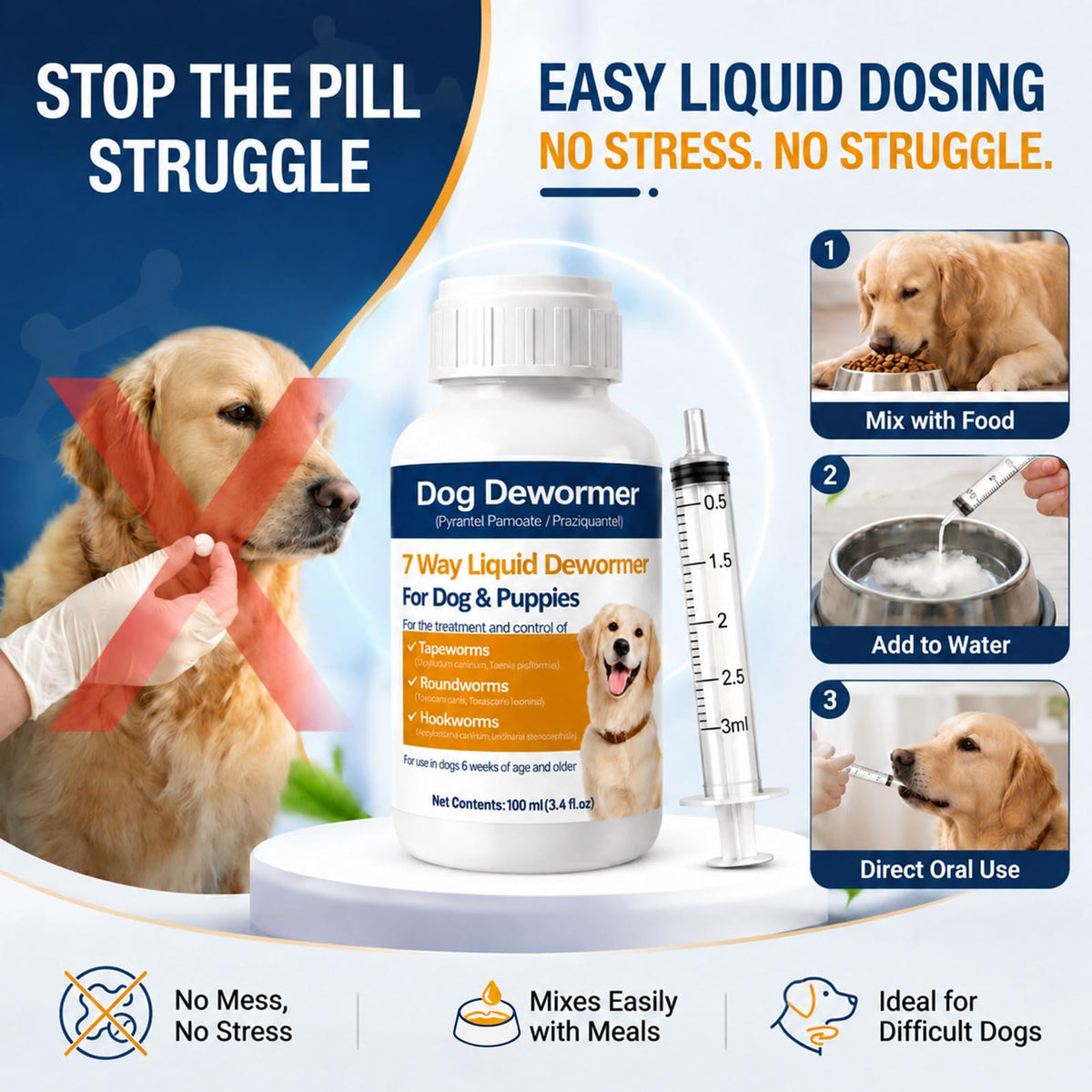 Dog Wormer Liquid 100ml F683