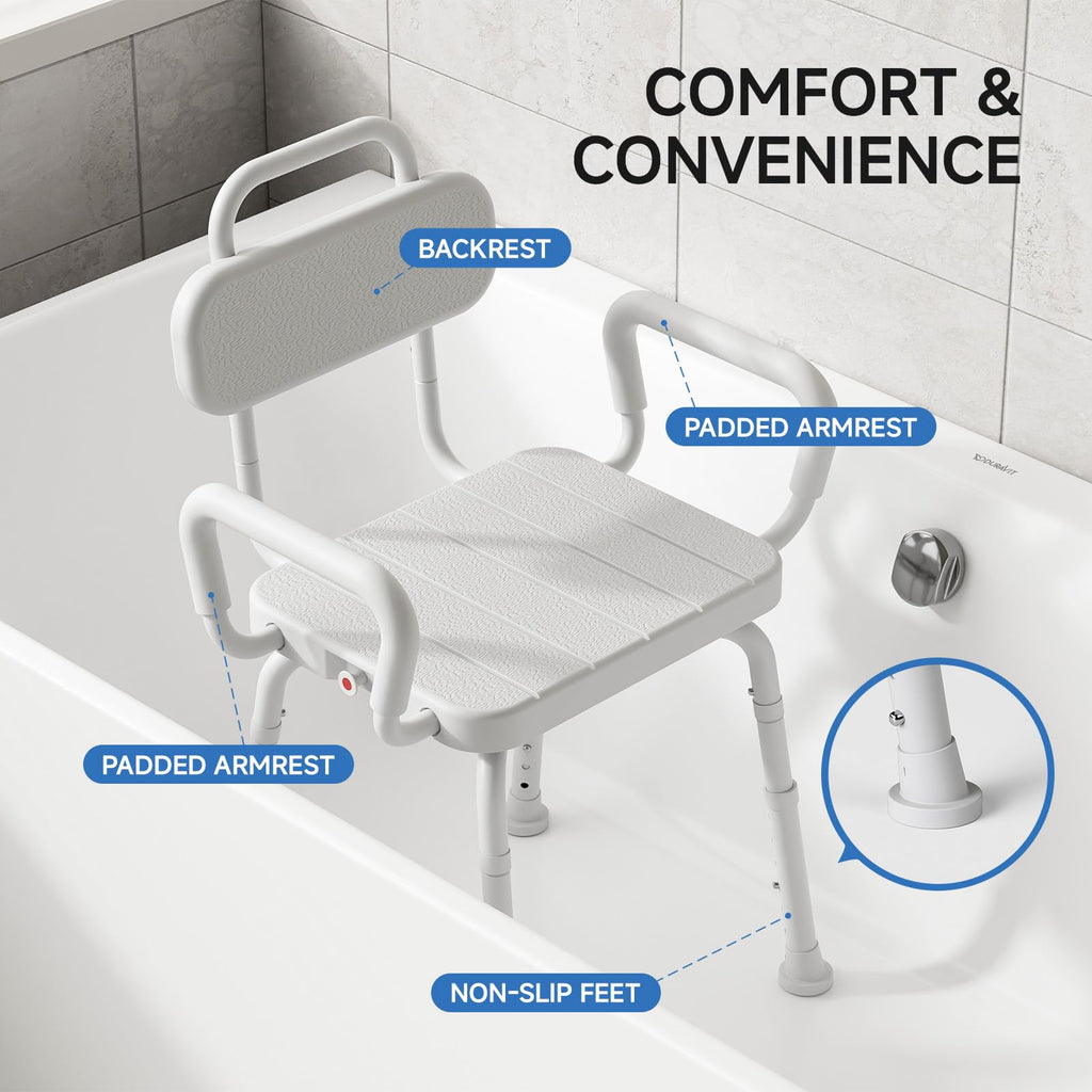 Swivel Shower Chair with Back and Arm X99398