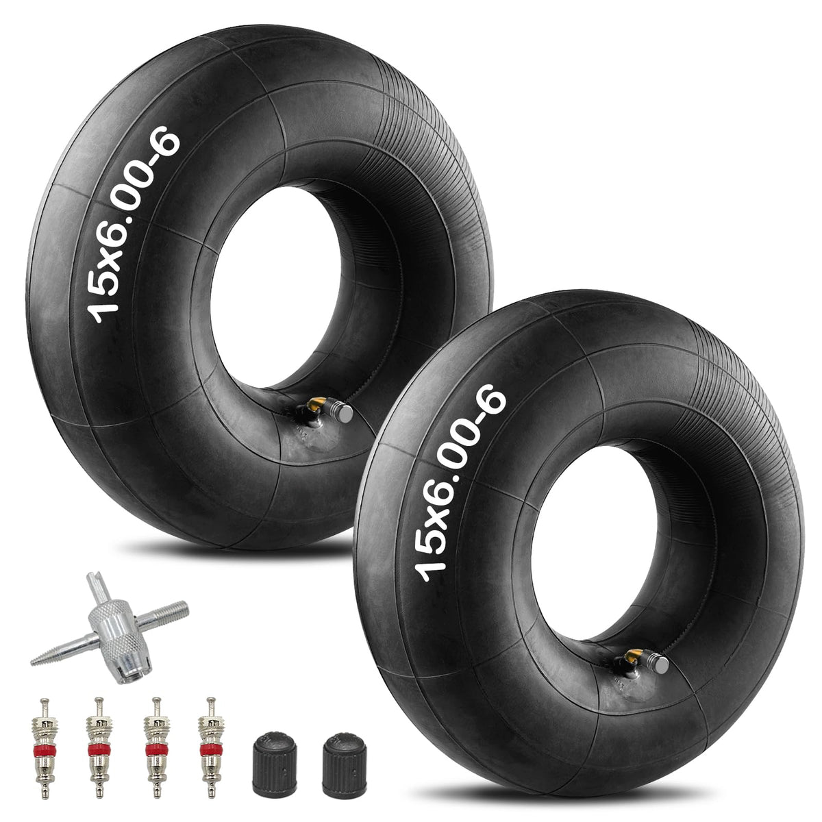 15x6.00-6" Inner Tube with TR87 Bent Valve Stem 2 Pack H75141