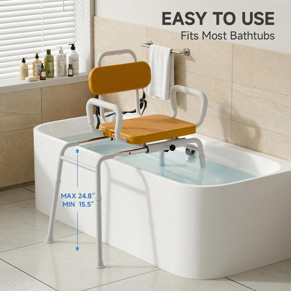 Sliding Shower Chair with Swivel Seat D5515