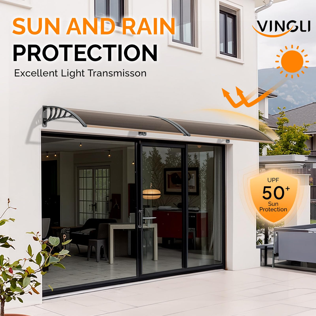 40" x 60" Polycarbonate Door Awning O6149